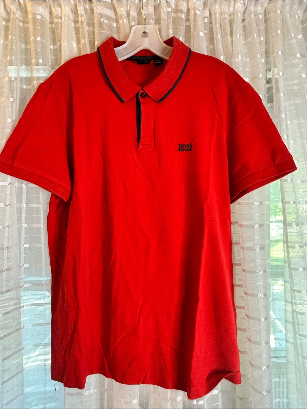 Hugo Boss Red Polo with Black Trim